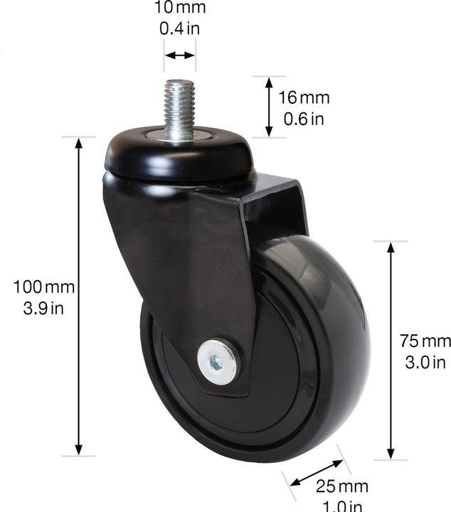 Produktbild Wagner System Möbel-Lenkrolle 3C ø 75 mm soft