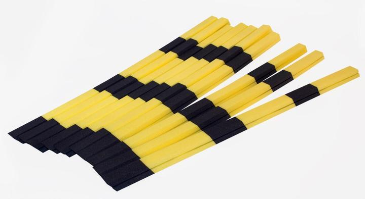 Productafbeelding Brady Randbeschermers - trapezium (b), zwart & geel, 660 x 28 x 29mm, niet-klevend (10 stuks per