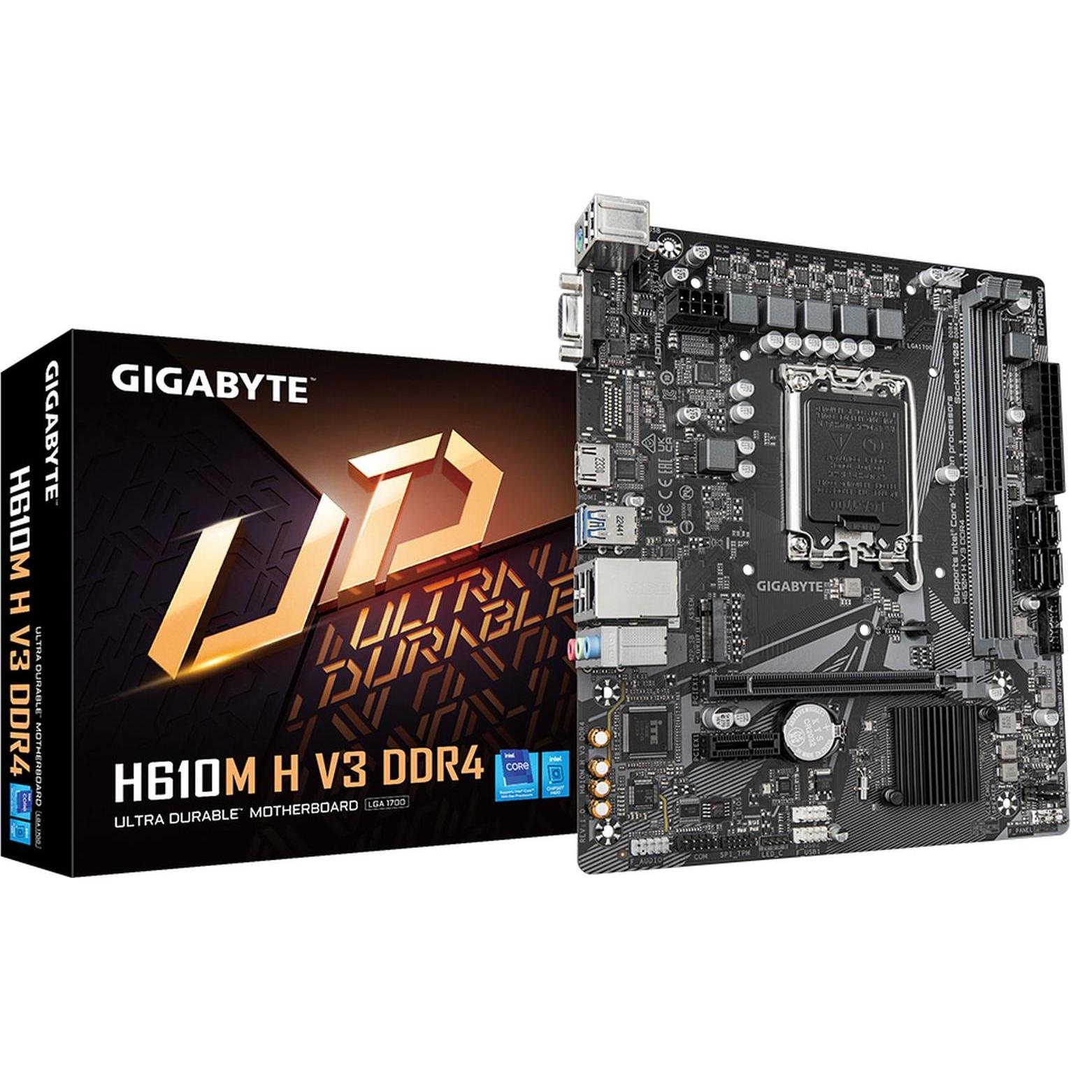 Gigabyte H610M H V3 DDR4 (LGA 1700, Intel H610 Express, mATX), Mainboard