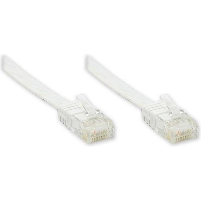 Varia Patchkabel Cat. 5e - 1 m, U/UTP, Flachkabel, weiss (U/UTP, CAT5e, 1 m), Netzwerkkabel