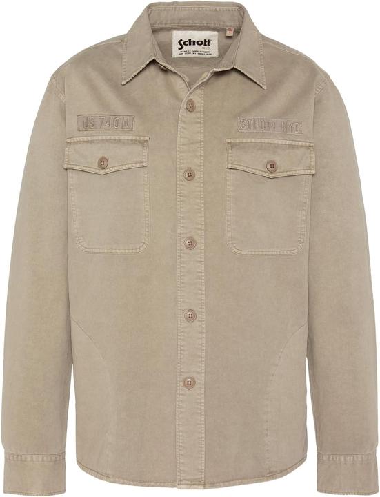 Immagine prodotto Schott Nyc Camicia militare a maniche lunghe in cotone lavato (M)