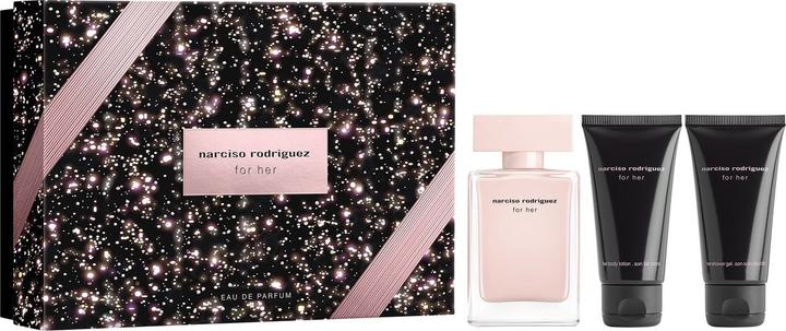 Narciso Rodriguez For Her Eau De Parfum 50ml Duschgel und Körperlotion Set (Parfum Set)