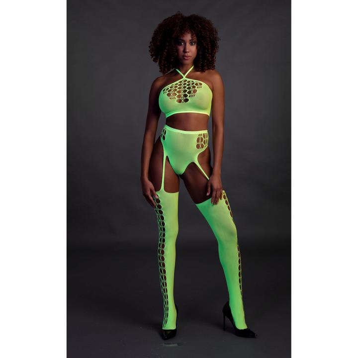 Produktbild Ouch! Two Piece with Crop Top and Stockings (One Size)