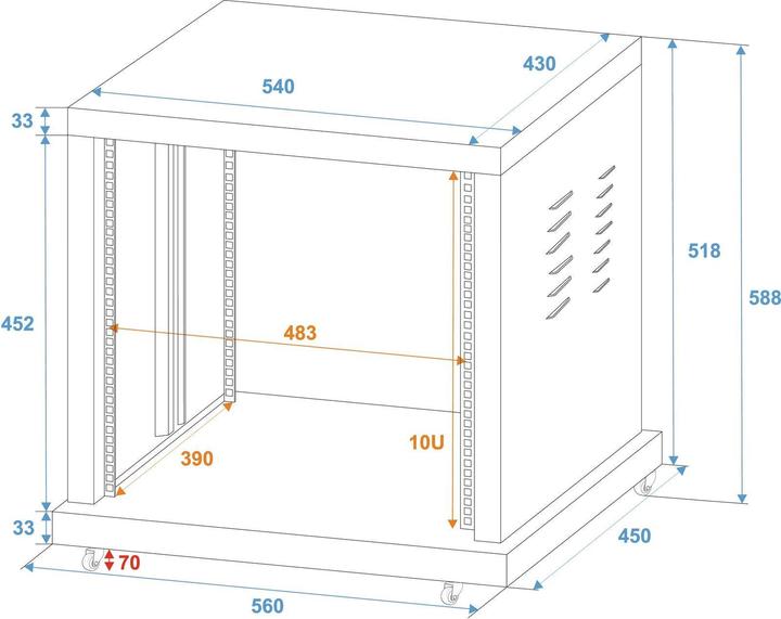 Actual product image Omnitronic Rack SR19 10 (19" rack)