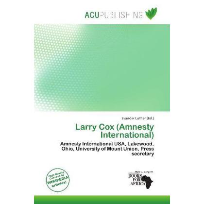 Larry Cox (Amnesty International), Fachbücher von Evander Luther