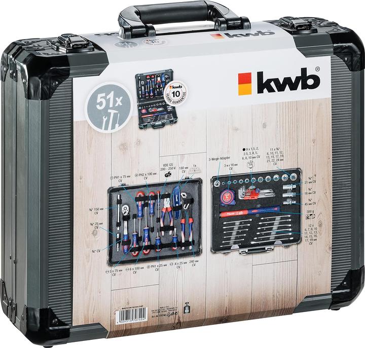 Produktbild kwb Werkzeugkoffer (51 Teile)