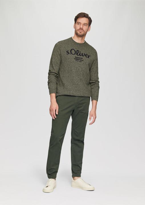 Produktbild S.Oliver Strickpullover Strickpullover mit Logo in Melange-Optik (M)
