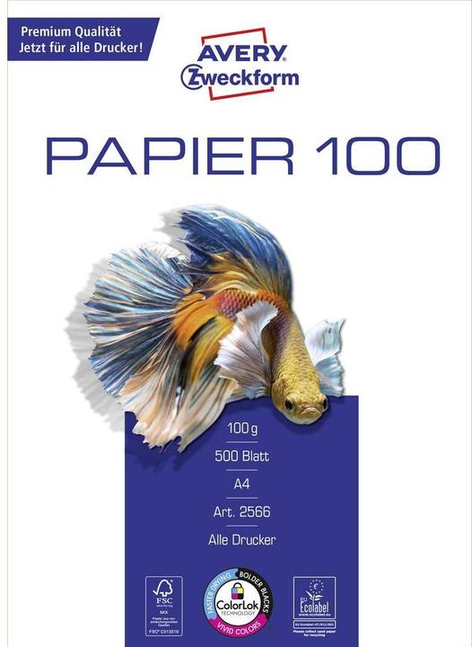 Produktbild Avery Inkjet-Papier (100 g/m², 500 x, A4)