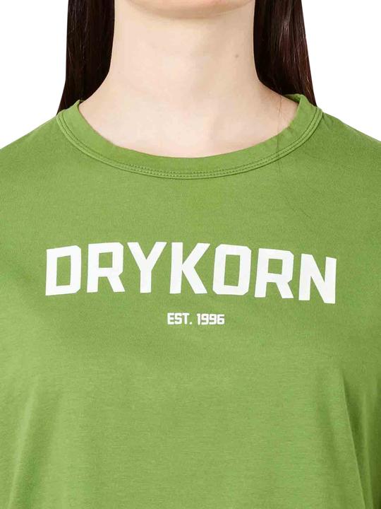 Actual product image Drykorn Round Neck Lunie T-Shirt Printed Green (S)