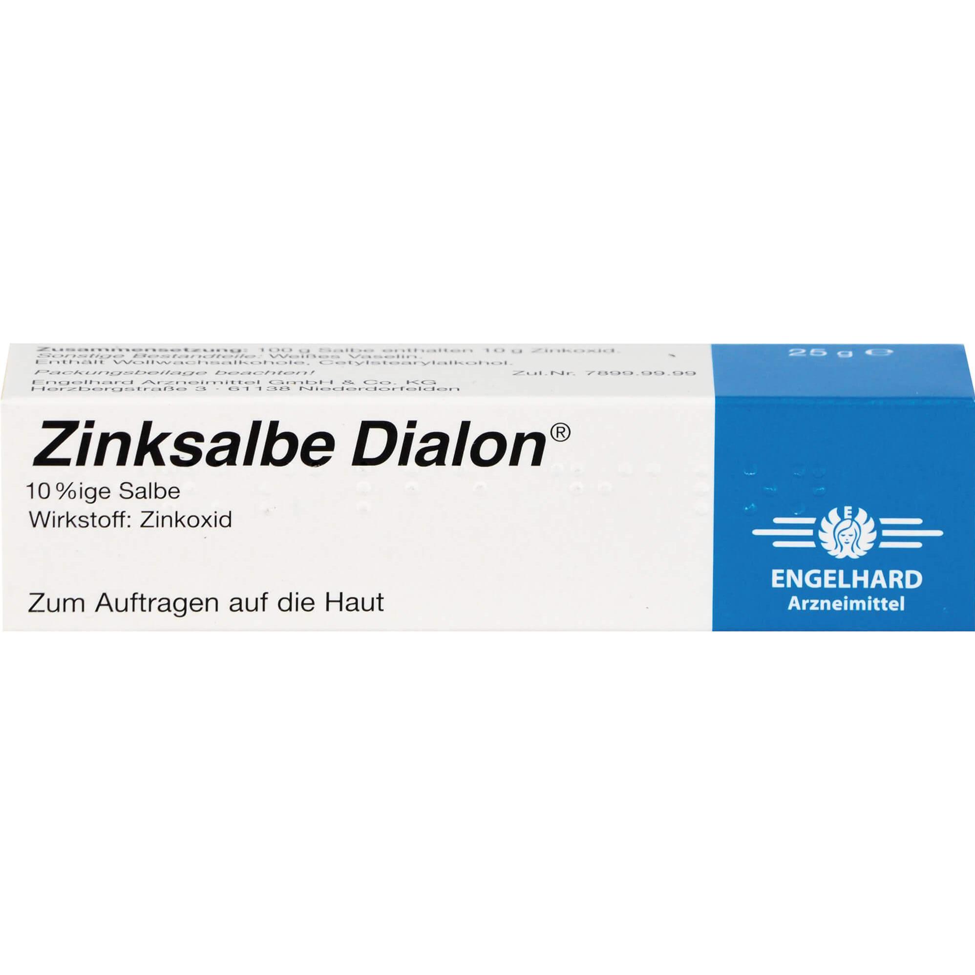 Engelhard, Wundversorgung, Arzneimittel Zinksalbe Dialon, 25 g Salbe