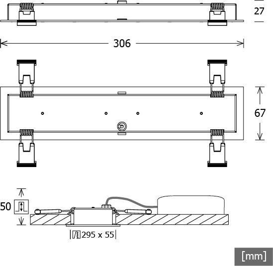 Actual product image LTS LED recessed luminaire (1470 lm)
