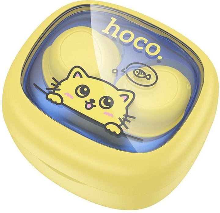 Actual product image Hoco Wireless headphones wireless earphones bluetooth TWS for kids EW111 yellow