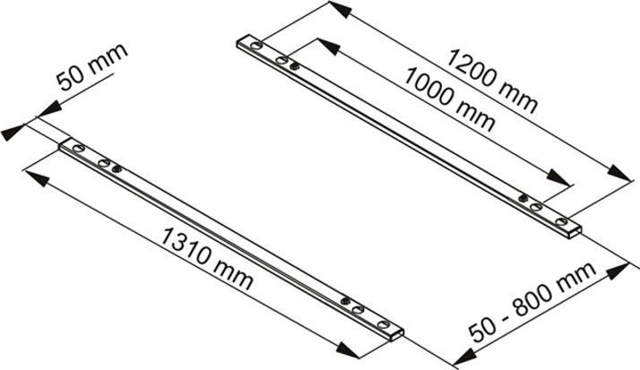 Image du produit Multibrackets Kit d'extension pour pied TV, >90", blanc, métal (Platines de montage / d'adaption)