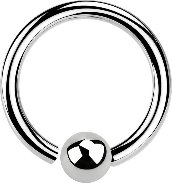 Actual product image Star Piercing Micro Closure Ring silver with ball fixed on one side (without brass, Surgical steel 316L)