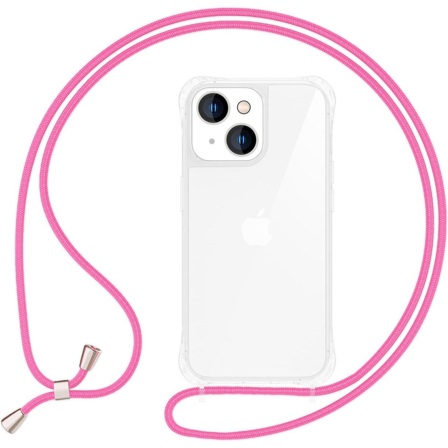 Nalia Hülle mit Kette (Apple iPhone 14), Smartphone Hülle, Pink
