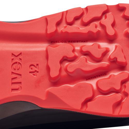 Actual product image Uvex Sports uvex 1 x-craft low shoes S3L 68034 black, red width 14 size 44 (S3, 44)