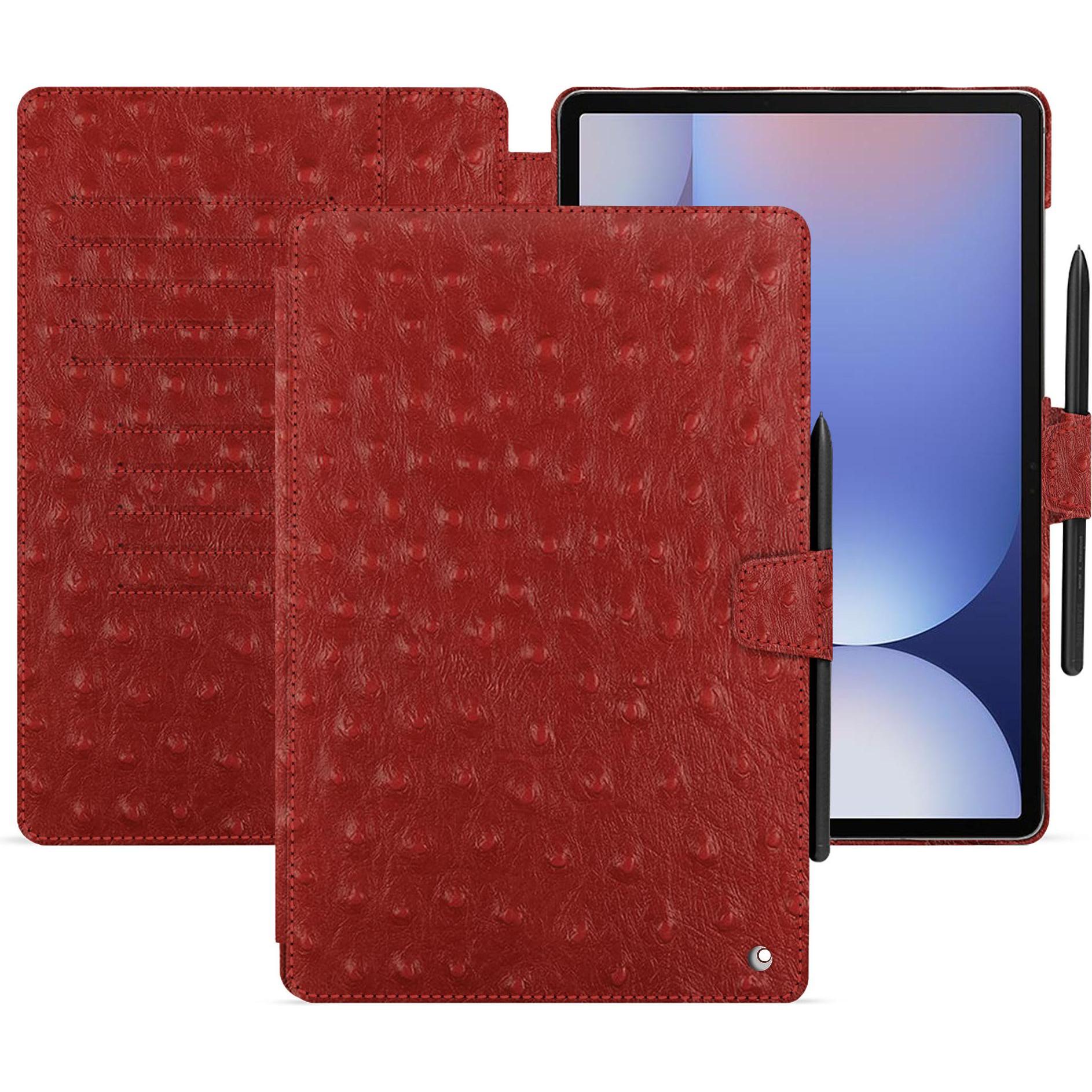 Noreve Lederschutzhülle für Samsung Galaxy Tab S10+ (Galaxy Tab S10+), Tablet Hülle, Rot