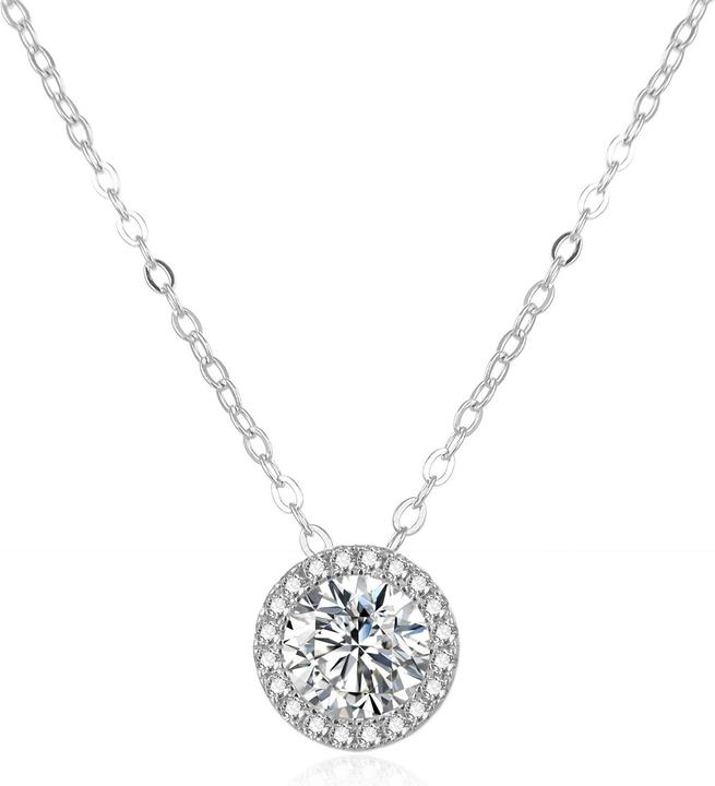 Produktbild Beneto Luxury silver necklace with zircons AGS868 / 47
