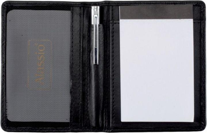 Actual product image Notepad case, made of leather, black incl. mesh pocket for business cards, notepad DIN A8 (Document & Wallet)