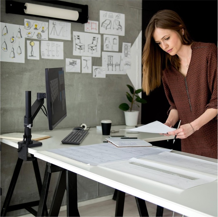 Actual product image Ergotron NX Monitor Arm Black (Table, 34.02")