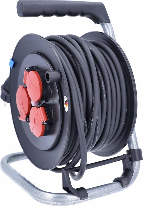 Actual product image As - Schwabe Appliance cable drum 50 m rubber cable, 285 mm diameter (50 m, 1.50 mm²)