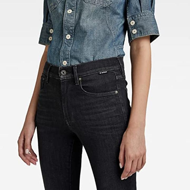 Actual product image G-Star 3301 High Skinny Jeans Superstretch worn in coal (W30/L34)