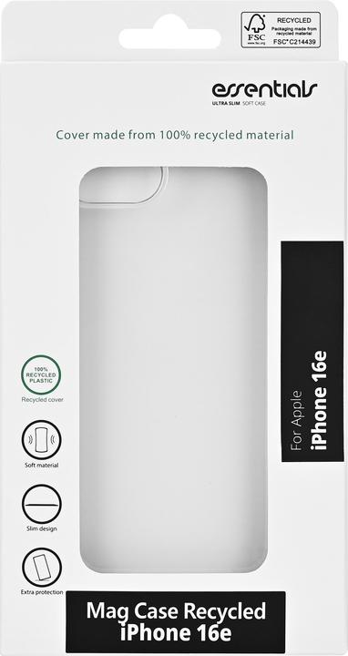 Produktbild Essentials iPhone 16e/17e Cover Recycled Clear (Apple iPhone 16e)