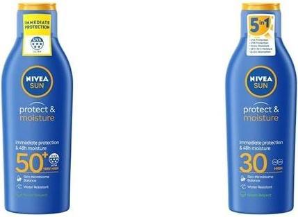 Produktbild NIVEA Sun Protect & Moisture (Sonnenmilch, SPF 50, 200 ml, 300 g)