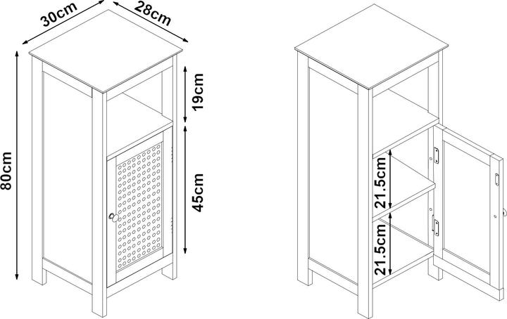 Actual product image En.Casa Karlsà¸y (30 x 28 x 80 cm)