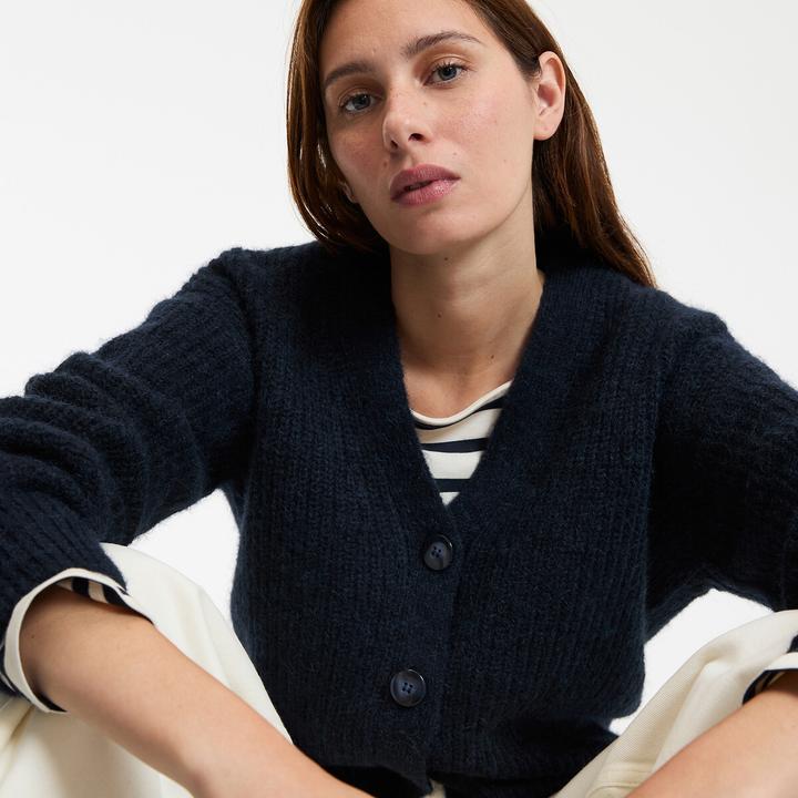 Produktbild La Redoute Collections Strickjacke mit V-Ausschnitt Signature GILDAS (XS)