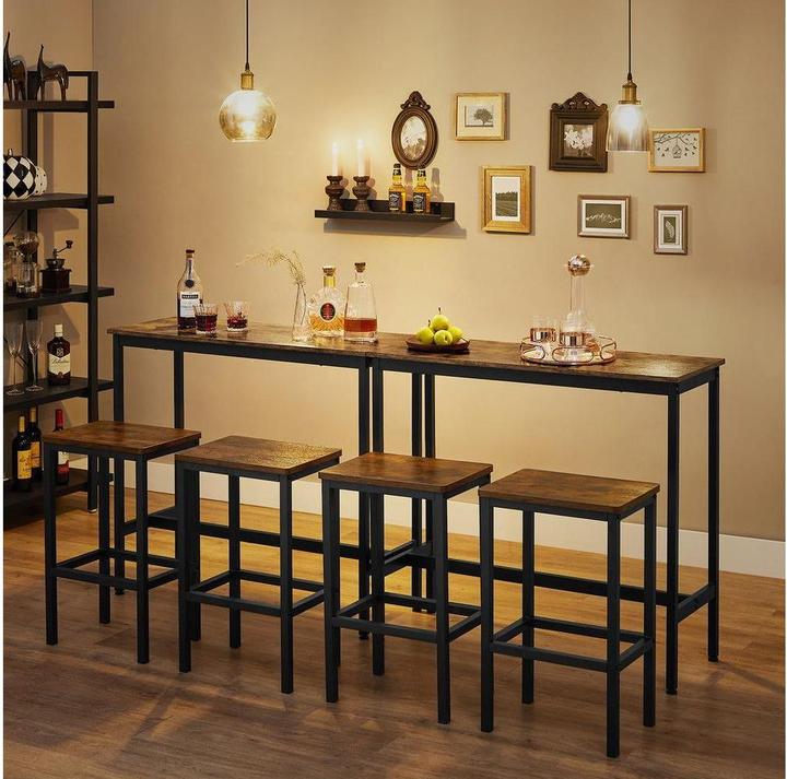 Image du produit Vasagle Bartisch 40/90 x 65 cm/100 cm, Braun/Schwarz, Tiefe (100 x 40 x 90 cm)