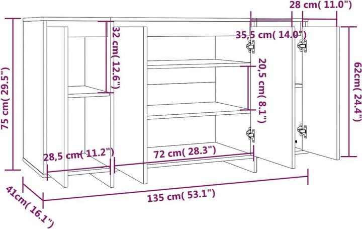 Image du produit VidaXL Maryanna (135 x 41 x 75 cm)