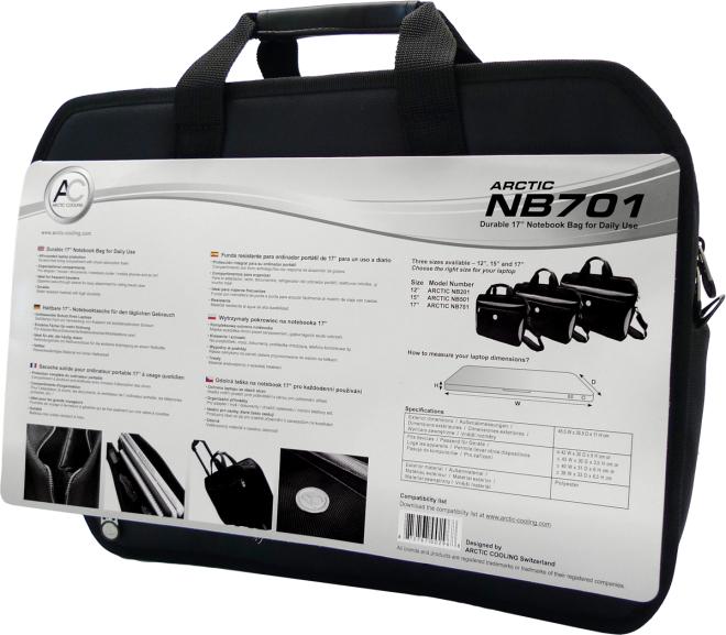 Immagine prodotto Arctic NB 701 - Custodia per laptop/notebook per dispositivi fino a 17 pollici (17")