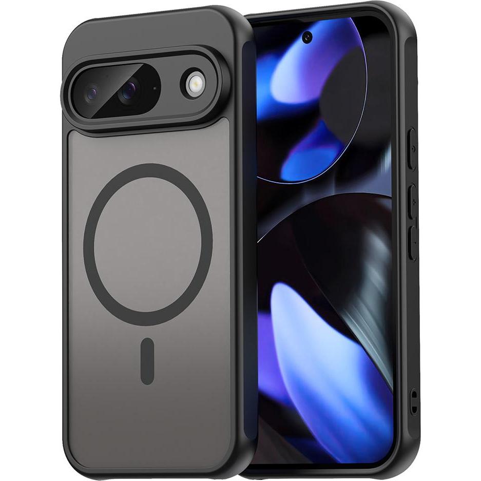 Techsuit - HaloFrost II MagSafe - Google Pixel 9 - Black (Google Pixel 9), Cover smartphone, Nero