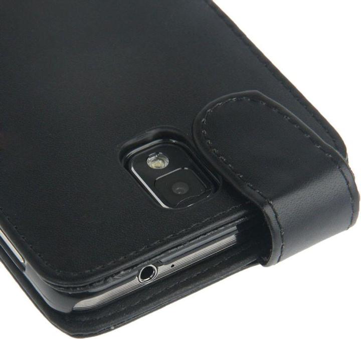 Produktbild König Design Handyhülle Flip mit Kreditkartenschlitz für Samsung Galaxy Note 3 N9000 Schwarz (Samsung Galaxy Note 3 N9000)