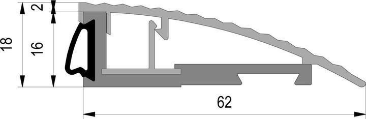 Immagine prodotto Alumat Profili della soglia della porta con guarnizione