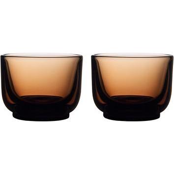 Fellow 2er-Set Pirch Cortado-Gläser, 120 ml, Bernstein, Bicchieri, Marrone