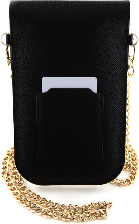 Actual product image Hello Kitty PU Grained Leather Crossbody Case - black (Apple iPhone 16)