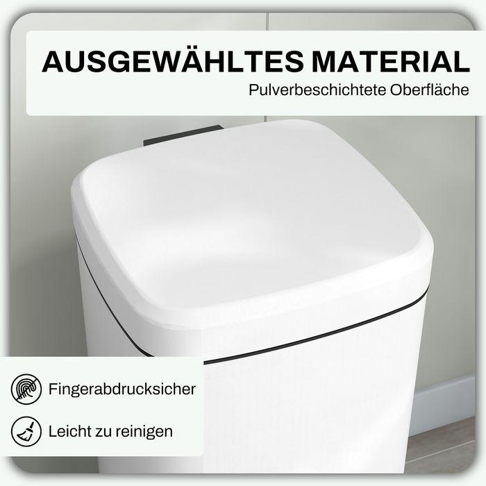Produktbild Swisshandel24 Mülleimer 30L Treteimer mit Deckel Fusspedal Inneneimer, Wohnzimmer Büro Metall (30 l)