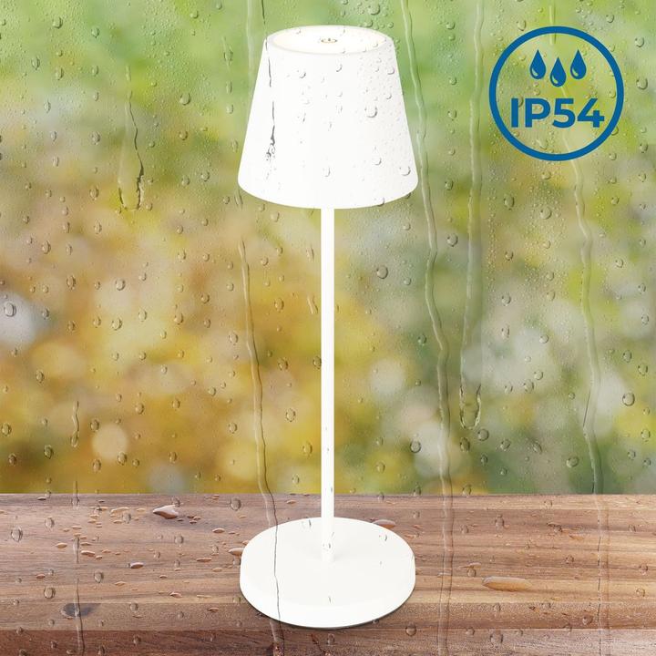 Actual product image B.K.Licht Rechargeable LED table lamp, white, 1xLED board/2.6W (240 lm)