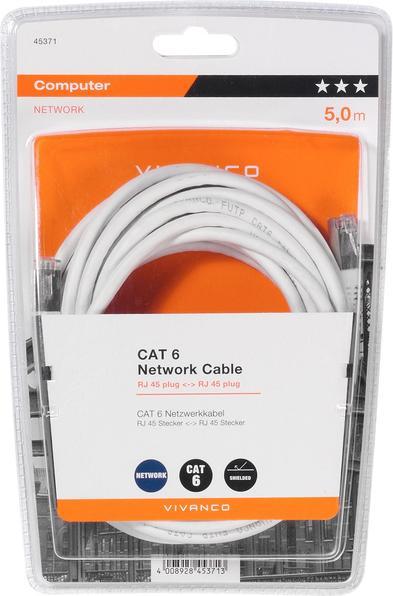 Produktbild Vivanco Netzwerkkabel (F/UTP, CAT6, 5 m)