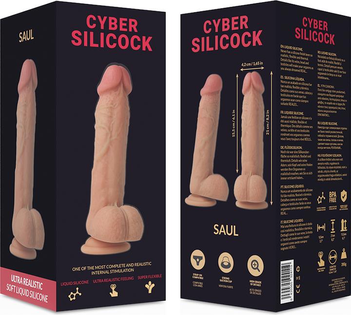 Produktbild Cyber Silicock STRAP-ON SAUL FLÃoeSSIGE SILIKON MIT 3 RINGEN GRATIS 15.5 CM -O- 4.2 CM