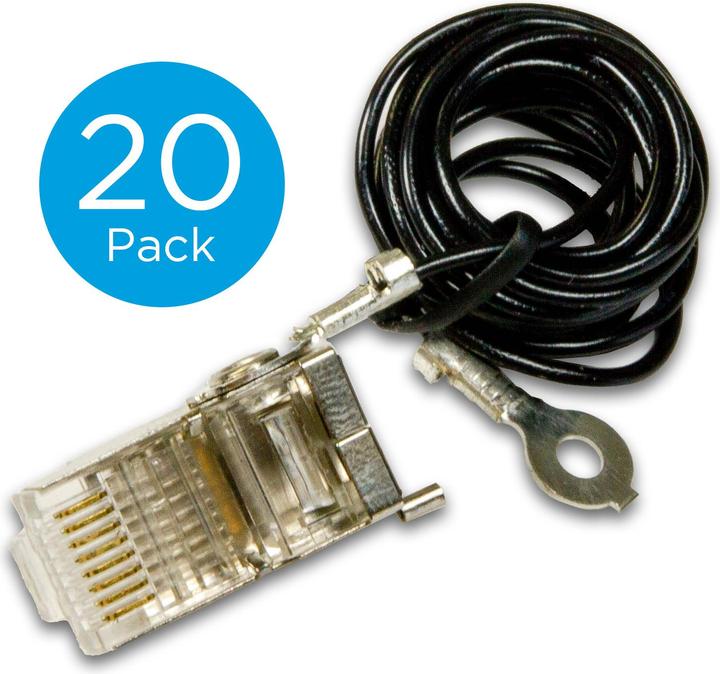 Image du produit Ubiquiti TC-GND-connector STP RJ45, Cat6, 8p8c, wire, pleated, AWG24 (Accessoires réseau)