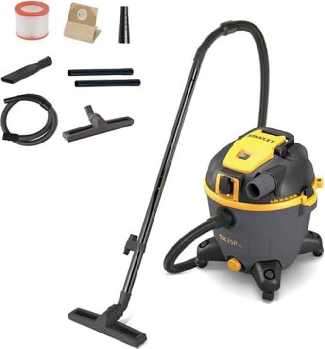 Actual product image Stanley SXVC35PTDE Wet and Dry Vacuum Cleaner with Power Tool Socket 1600 W 35 L (Wet dry vacuum cleaner)