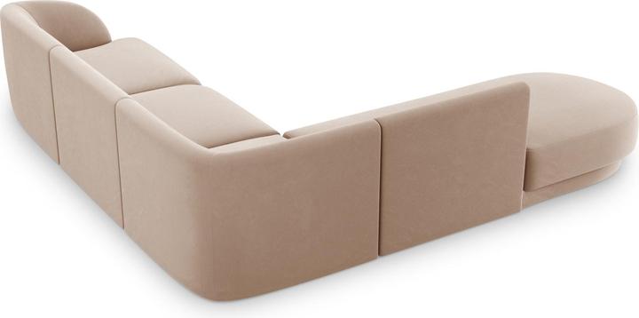 Image du produit Micadoni Canapé D'Angle Gauche Velours, "Miley", 6 Places, 255x248x70Fabriqué en Europe (Canapé d'angle)