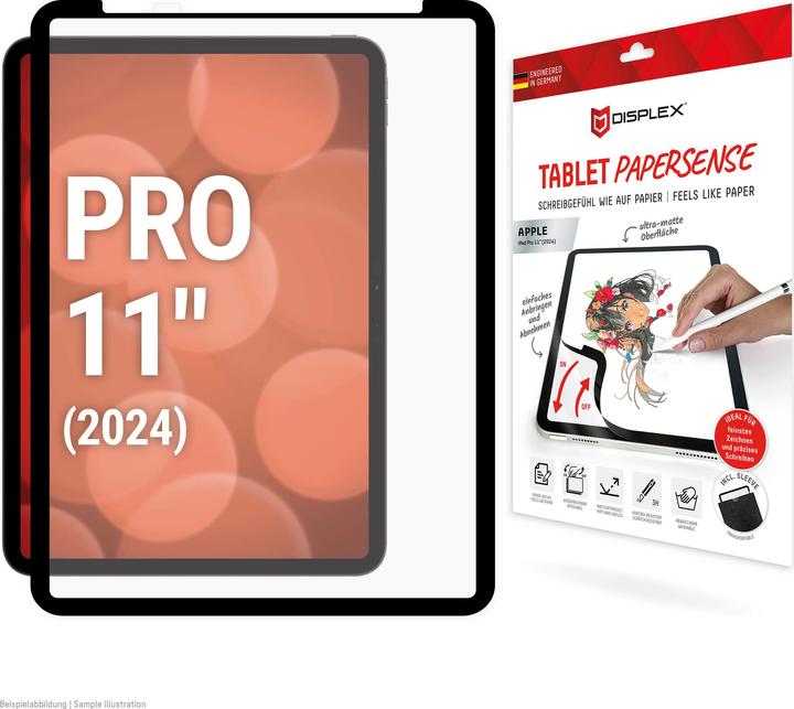 Displex Tablet Papersense, Tablet Paper Feeling Schutzfolie (1 Stück, iPad Pro 11 2024 (M4))