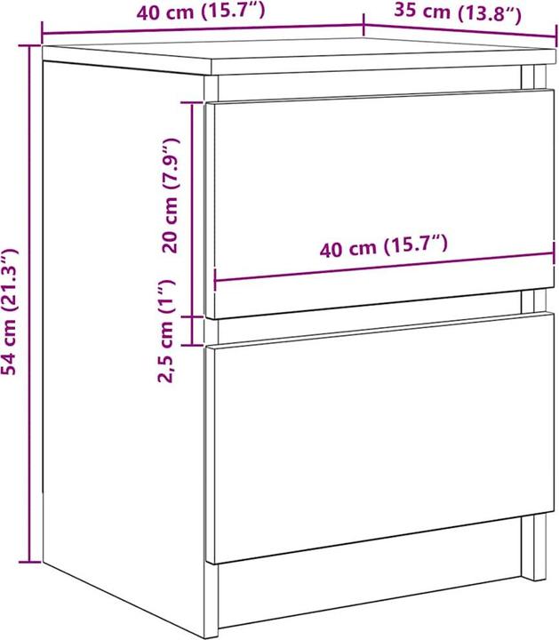 Image du produit vidaXL Rahil (40 x 35 x 54 cm)