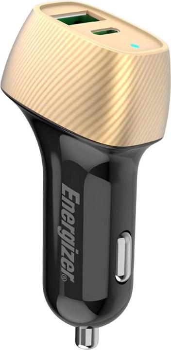 Immagine prodotto Energizer Caricabatterie da auto - Power Delivery e QC3 - 38W - 1 USB-C e 1 USB-A, oro