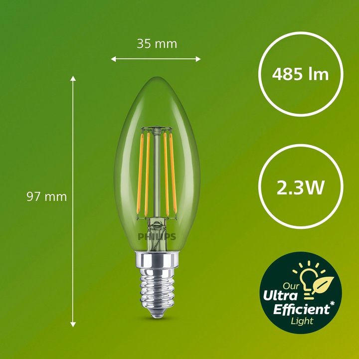 Image du produit Philips LED Classic (E14, 2.30 W, 485 lm, 1 x, A)
