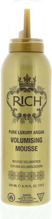 Rich Haarpflege Pure Luxury Argan Volumizing Mousse 6.76 fl oz (200 ml, Schaumfestiger)